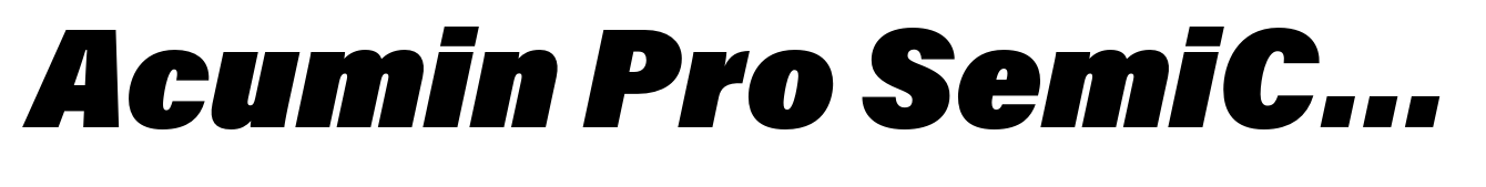 Acumin Pro SemiCondensed Ultra Black Italic
